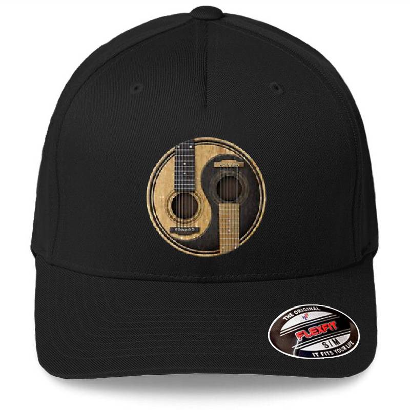 Old and Worn Acoustic Guitars Yin Yang Richardson Premium Trucker Snapback Caps