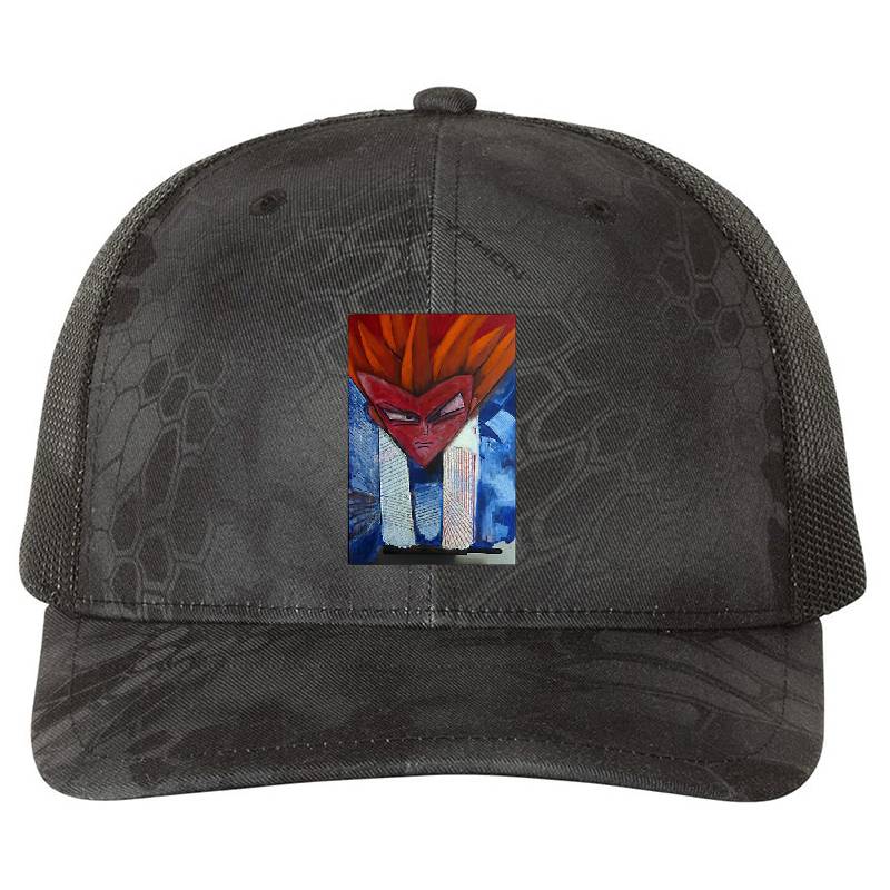 Dragon-Flag, Sandra Ceballos, Backroom Art Premium Flat Bill Snapback Caps