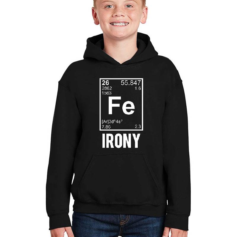 Ironic Chemical Element FE Irony Unisex Hooded Sweatshirts