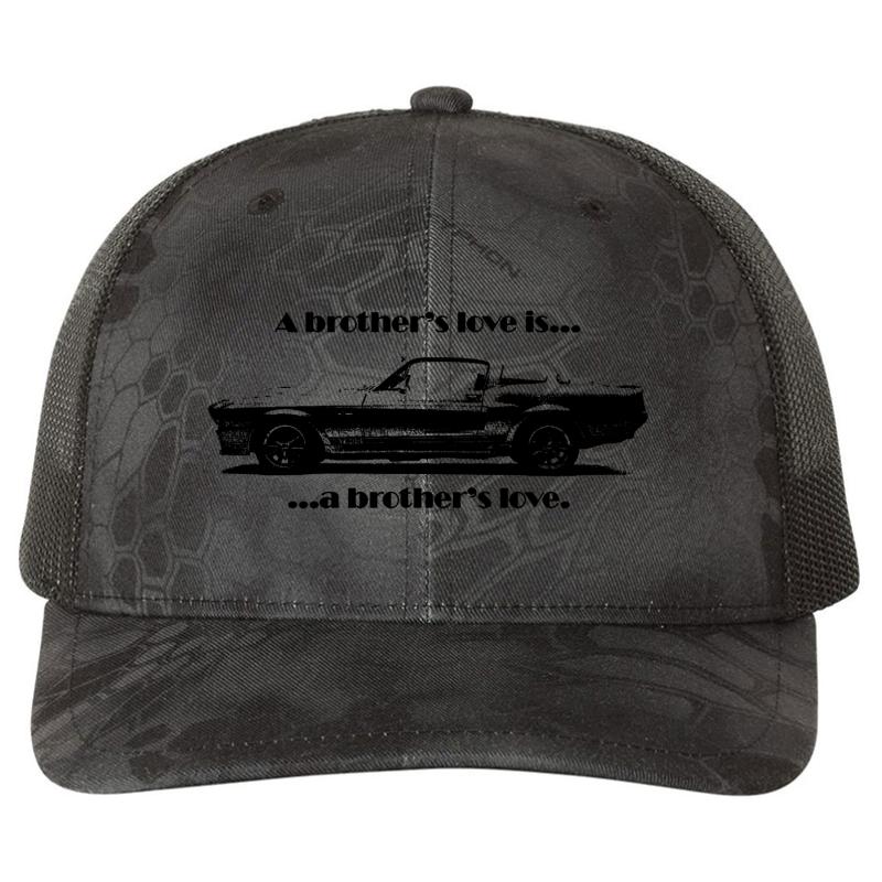 A Brother's Love Gone In 60 Seconds  Richardson Premium Trucker Snapback Cap  Kryptek Typhon Black