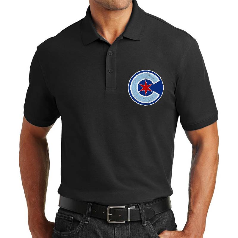 Chicago Wrigleyville Star Logo Vintage Emblem Distressed Version  Premium Flat Bill Snapback Caps
