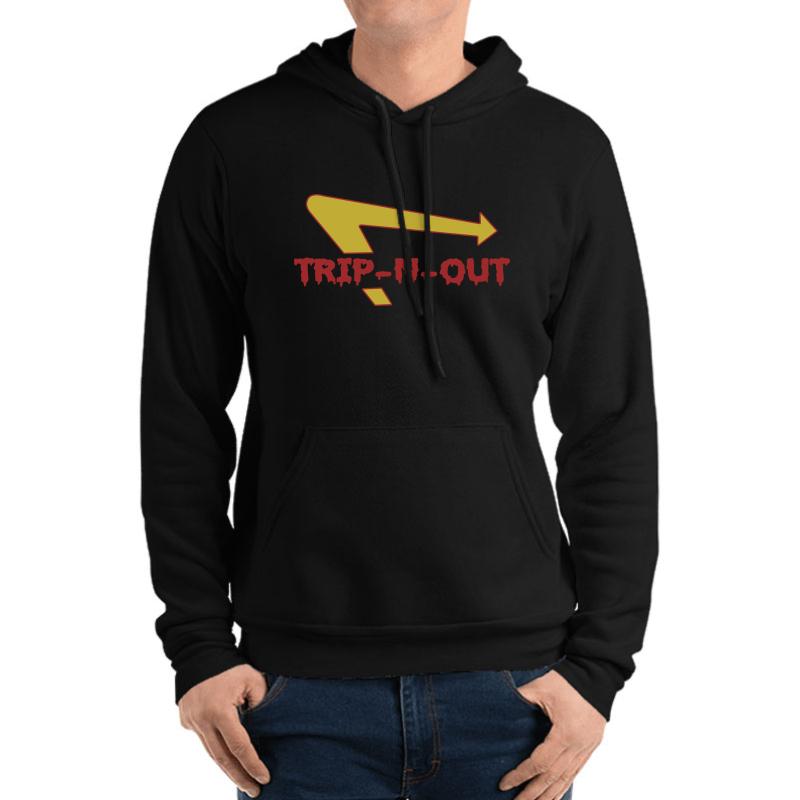 Trip-N-Out Unisex Hooded Sweatshirt Men Black