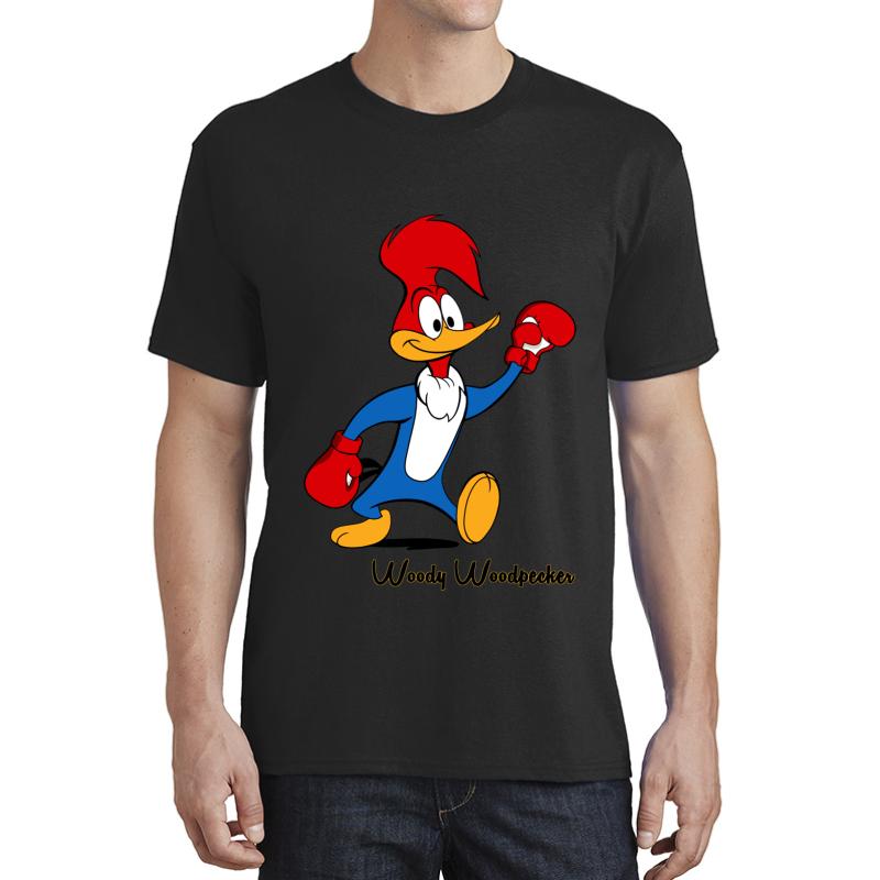 Woody Woodpecker Boxing Unisex T-Shirt Men Black