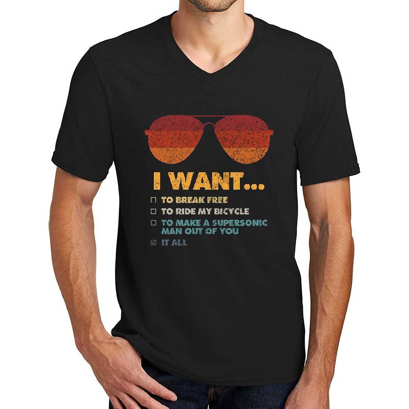 I Want To Ride My Bicycle I Sunglasses Disco Unisex Polo Jersey Sport Shirts