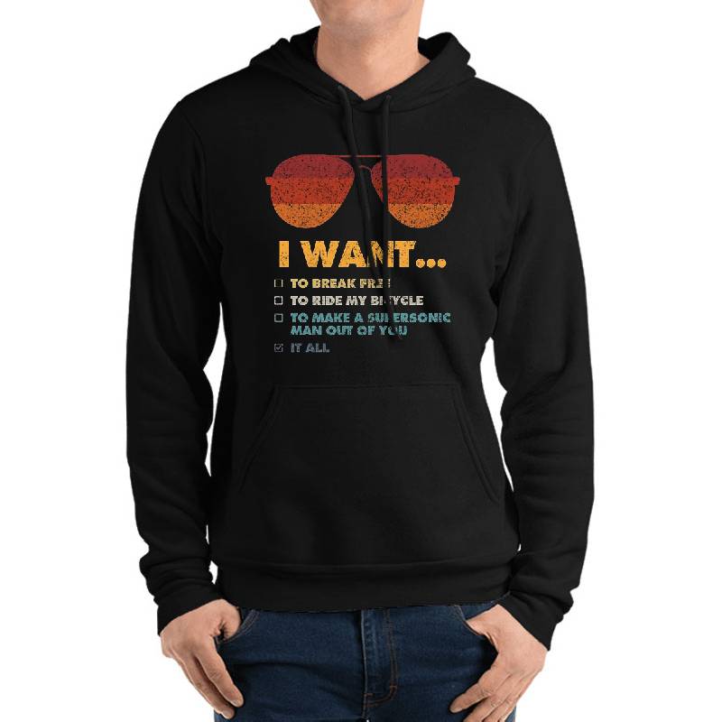I Want To Ride My Bicycle I Sunglasses Disco Unisex Polo Jersey Sport Shirts