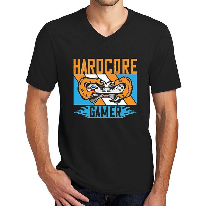 Hardcore Gamer Hardcore Gaming Shirt, Funny Gamer Shirt, Gamer Shirt, Game Addict Shirt, Gamer Gift, Gaming Present, Gift for Him, Funny Gamer Gift  Premium Flat Bill Snapback Caps