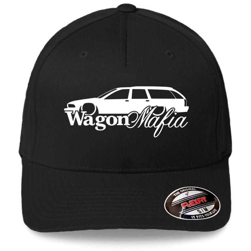 Wagon Mafia - For Lowered Station Wagon 1991-1996 9C1 Classic Flexfit Baseball Cap  Black