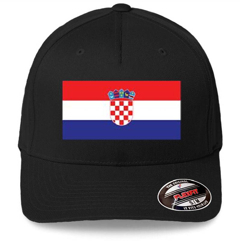 Croatia Flag Premium Flat Bill Snapback Caps