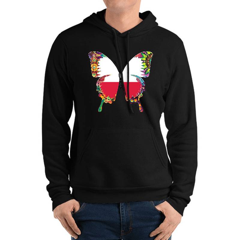 Polish Flag Butterfly - Poland Flag Unisex V-Neck T-Shirts