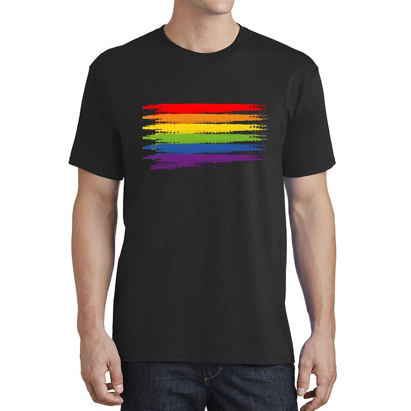 RAINBOW FLAG gouache style gay pride LGBTQ Unisex V-Neck T-Shirts