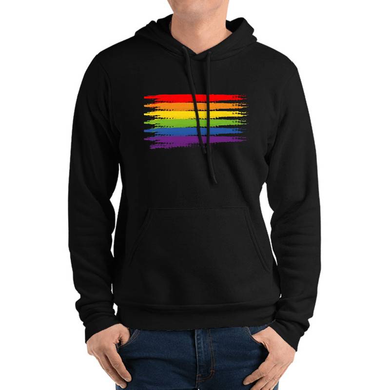RAINBOW FLAG gouache style gay pride LGBTQ Unisex V-Neck T-Shirts
