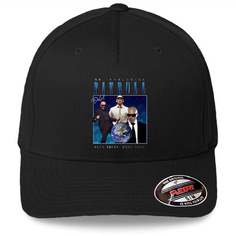 pitbull homage shirt (parody) Premium Flat Bill Snapback Caps