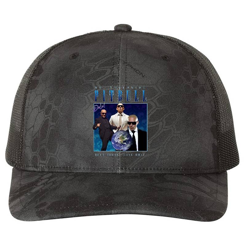 pitbull homage shirt (parody) Premium Flat Bill Snapback Caps