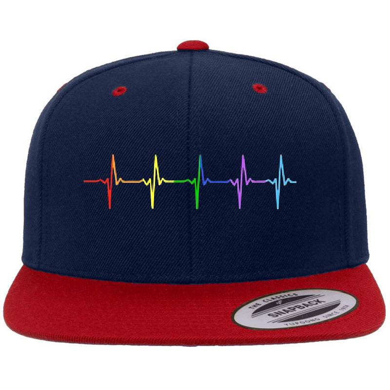 Rainbow Pulse Hearbeat LGBT Classic T-Shirt Flexfit Baseball Caps