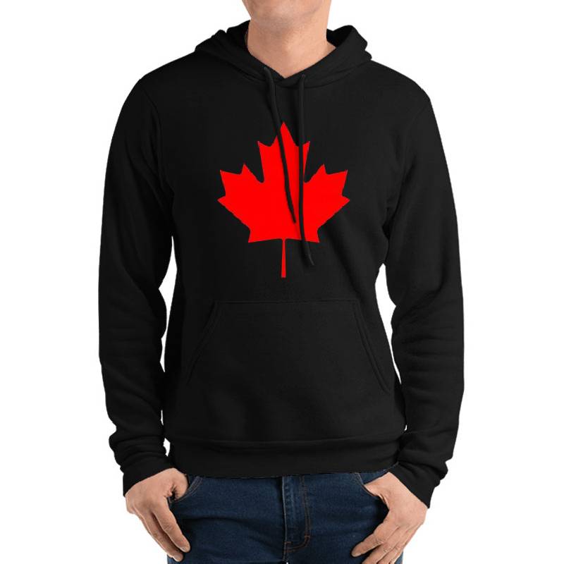 Red Maple Leaf Flag Of Canada Cool Canadian Flags Men Women Unisex V-Neck T-Shirts
