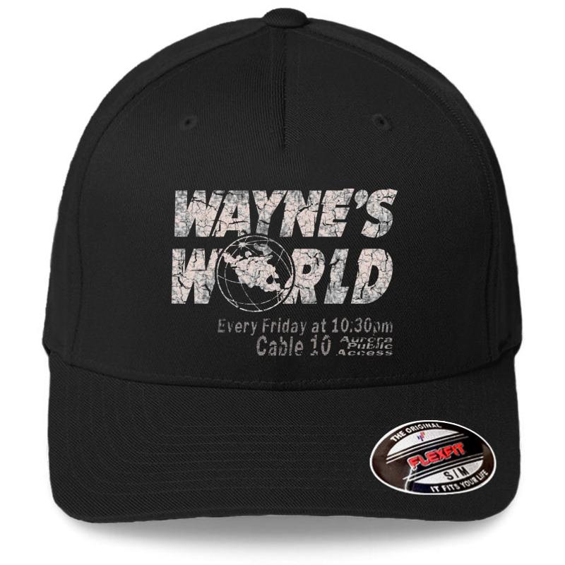 Wayne's World Snl  Flexfit Baseball Cap  Black