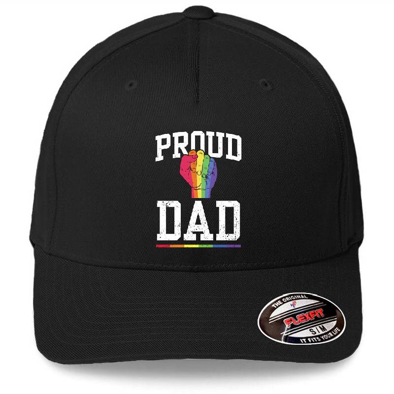 Proud Dad Lgbt Awareness Gender Equality Rainbow Flag Richardson Premium Trucker Snapback Caps