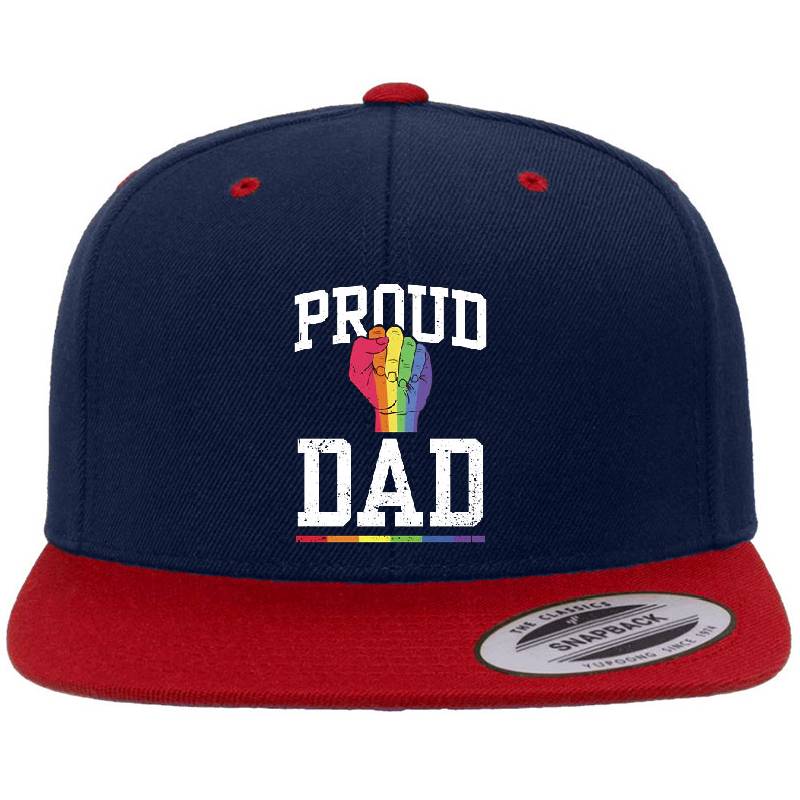 Proud Dad Lgbt Awareness Gender Equality Rainbow Flag Richardson Premium Trucker Snapback Caps