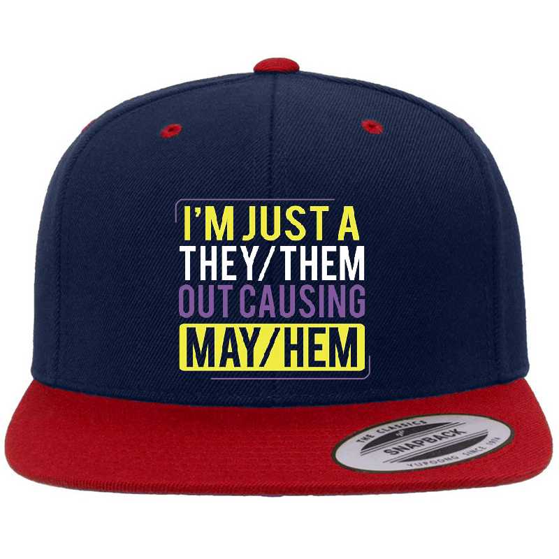 They Them Out Causing Mayhem Funny Non Binary Unisex T-shirts