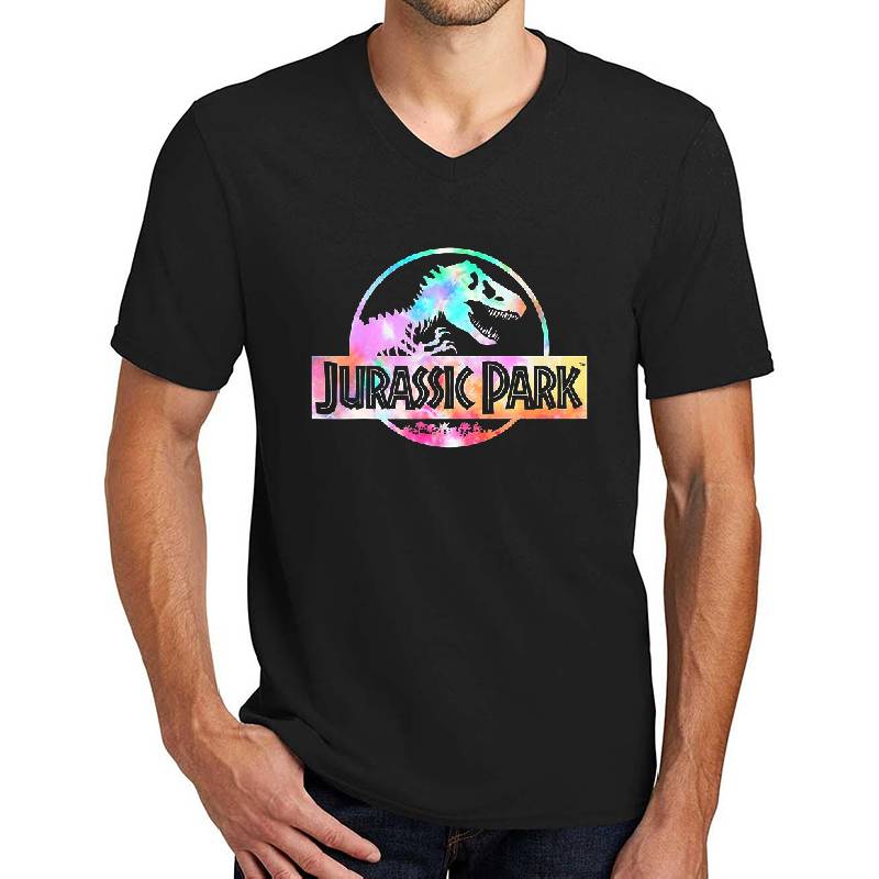 Jurassics Park Blue & Purple Fossil Logo Graphic Flexfit Baseball Caps