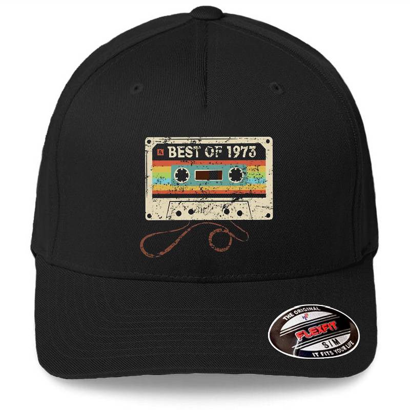 Best of 1973 Funny Vintage Cassette T-Shirt 51st Birthday Gift for Men Women Richardson Premium Trucker Snapback Caps