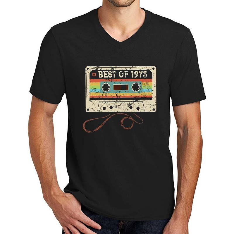 Best of 1973 Funny Vintage Cassette T-Shirt 51st Birthday Gift for Men Women Richardson Premium Trucker Snapback Caps