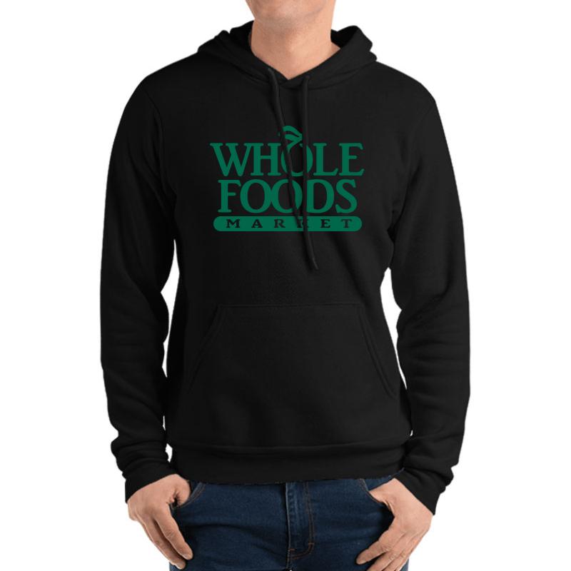 Whole Foods Market Unisex Hooded Sweatshirt Men Black