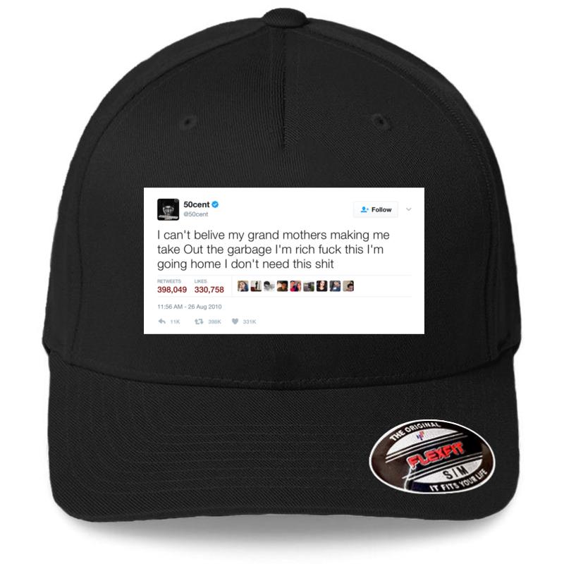 50 Cent - Taking Out Grandma's Garbage Flexfit Baseball Cap  Black