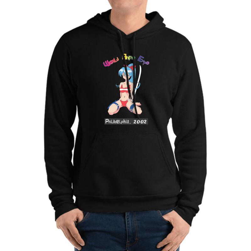 World Anime Expo 2002 Unisex Hooded Sweatshirt Men Black