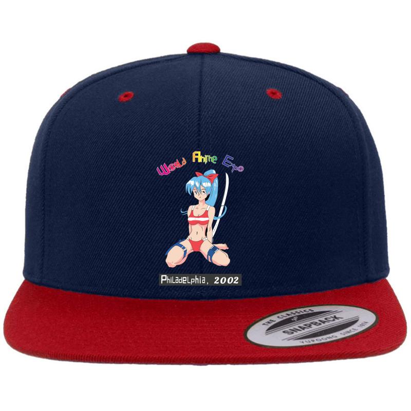 World Anime Expo 2002 Premium Flat Bill Snapback Cap  Navy