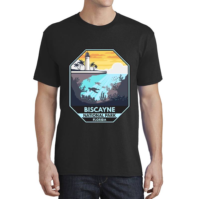 Biscayne National Park Florida Emblem Unisex V-Neck T-Shirts