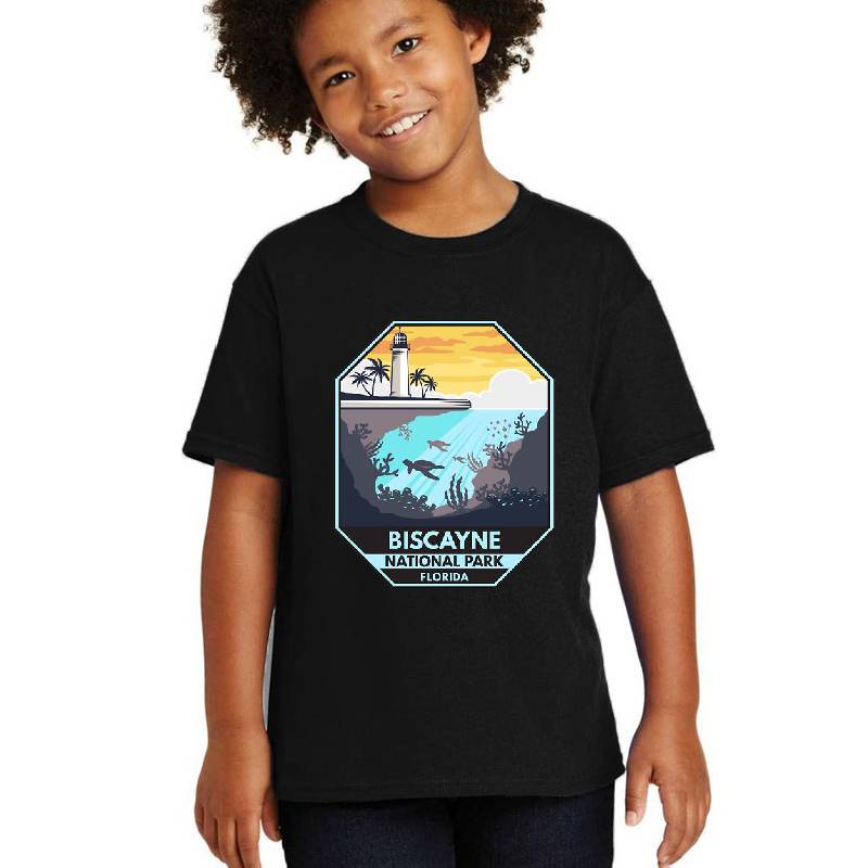 Biscayne National Park Florida Emblem Unisex V-Neck T-Shirts