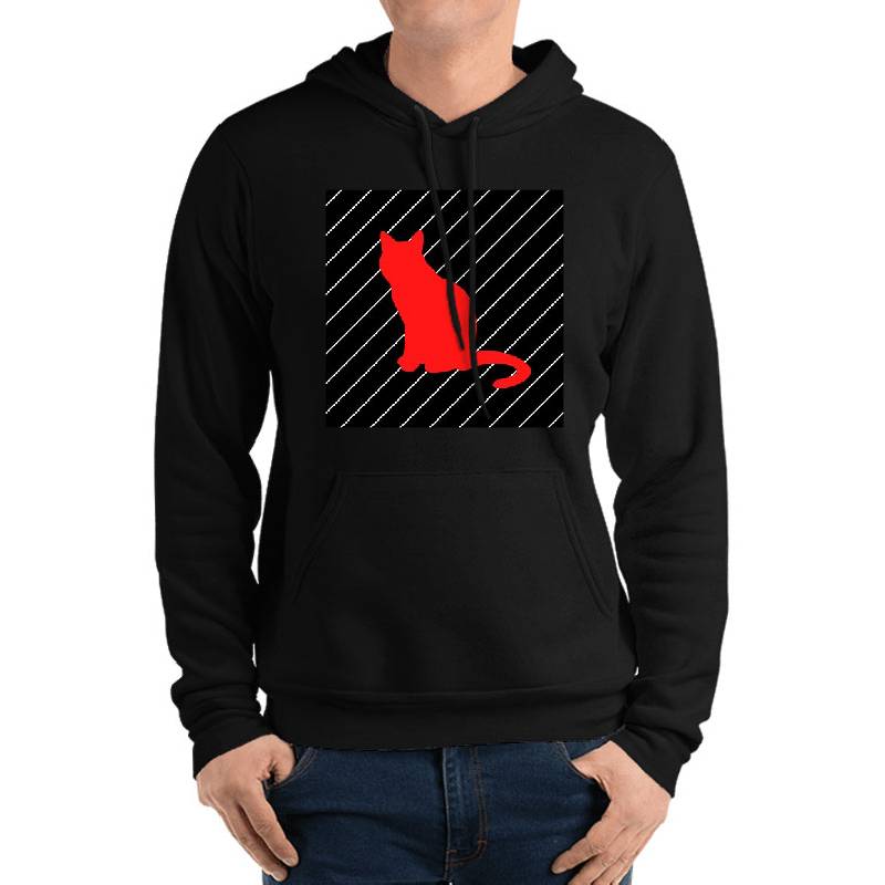 Cat Stripes RedBlack Unisex T-shirts