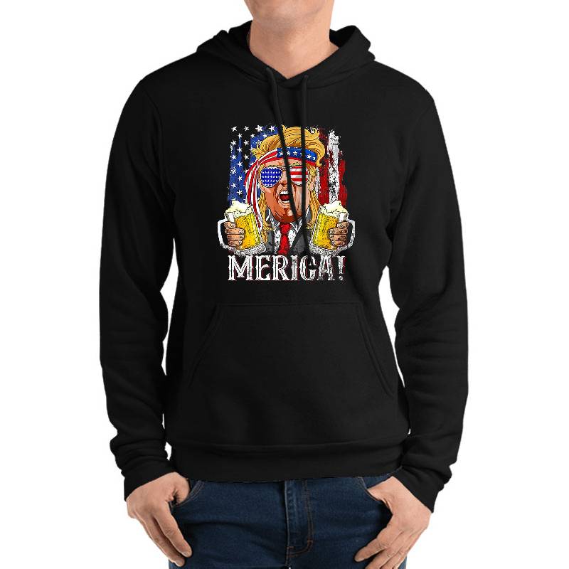 Hot Trump Mullet 4th Of July USA American Flag Merica Trump 2024  Premium Flat Bill Snapback Caps
