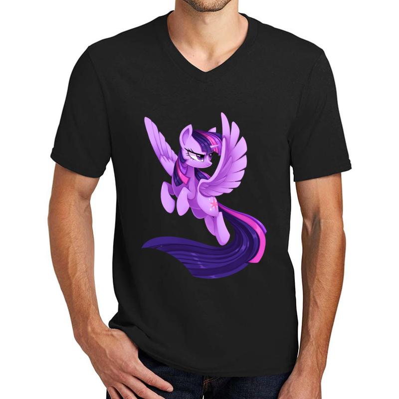 Twilight Sparkle Unisex V-Neck T-Shirt Men Black