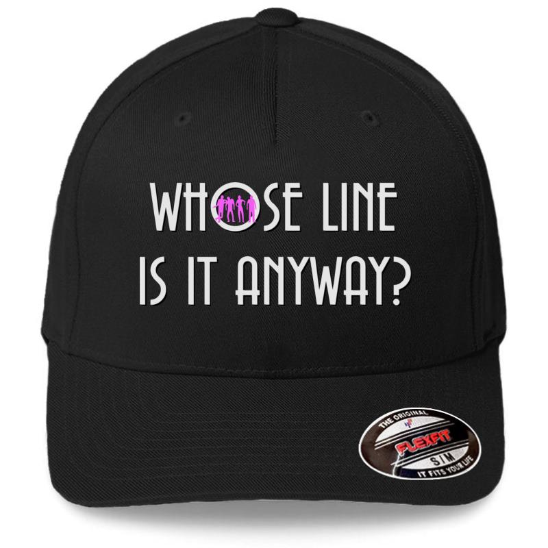 Vintage Whose Line Is It Anyway Logo Flexfit Baseball Cap  Black