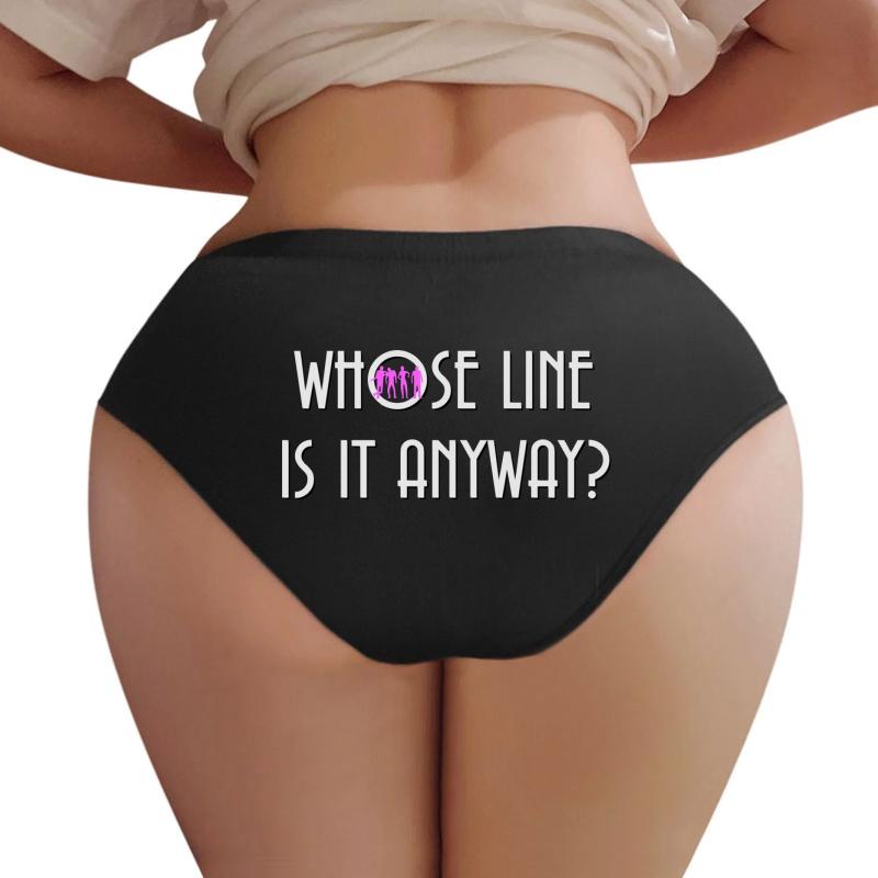 Vintage Whose Line Is It Anyway Logo Women Underwear Panties Women Black