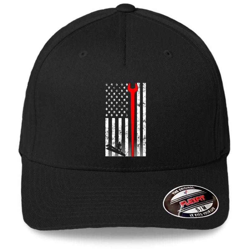 American Ironworker Flexfit Baseball Cap  Black