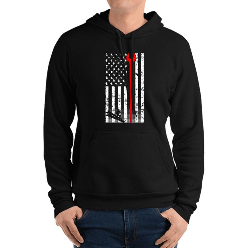 American Ironworker Unisex Hooded Sweatshirt Men Black