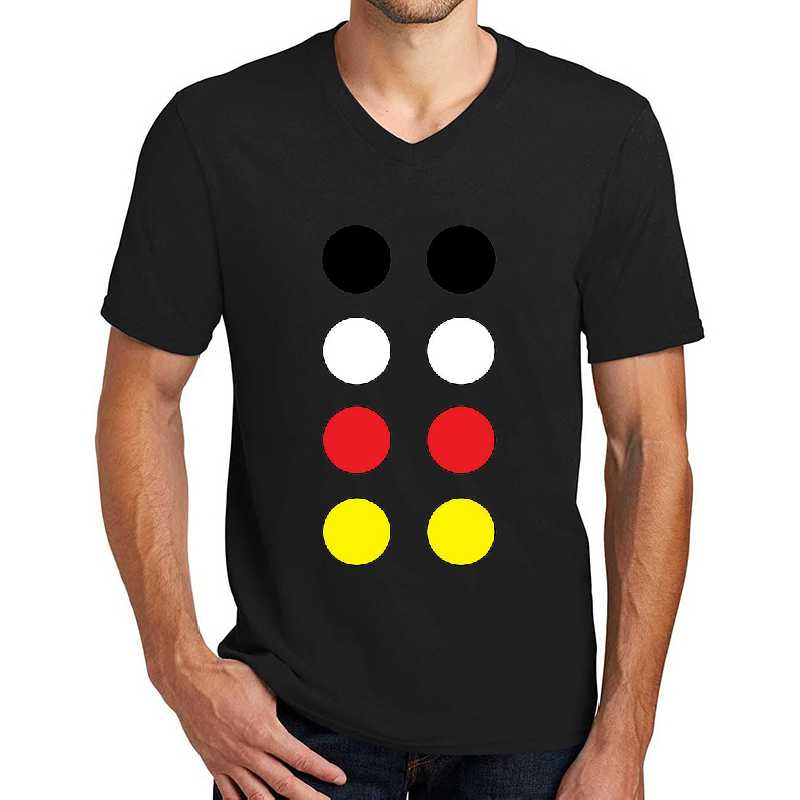 Black White Red Yellow Dots Unisex T-shirts