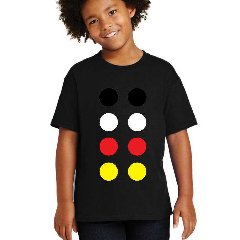 Black White Red Yellow Dots Unisex T-shirts