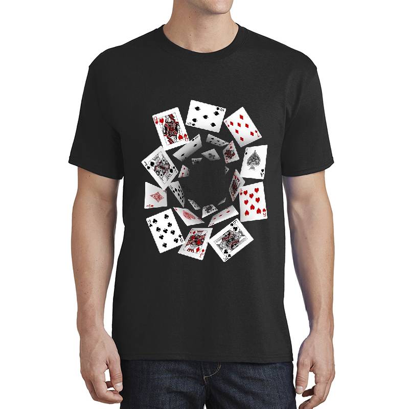 Falling Cards Unisex V-Neck T-Shirts