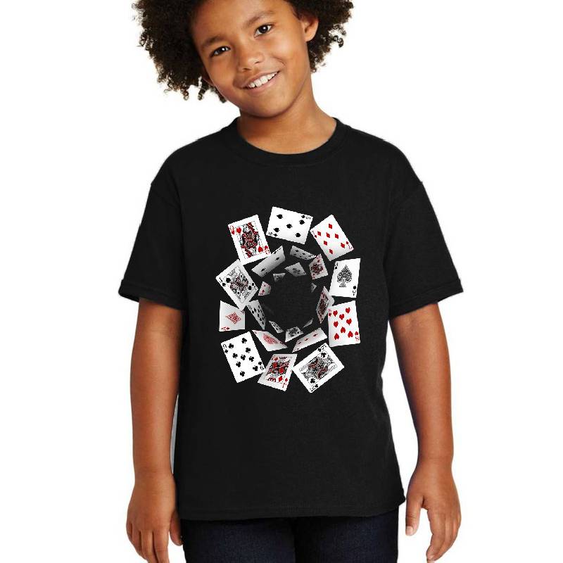 Falling Cards Unisex V-Neck T-Shirts
