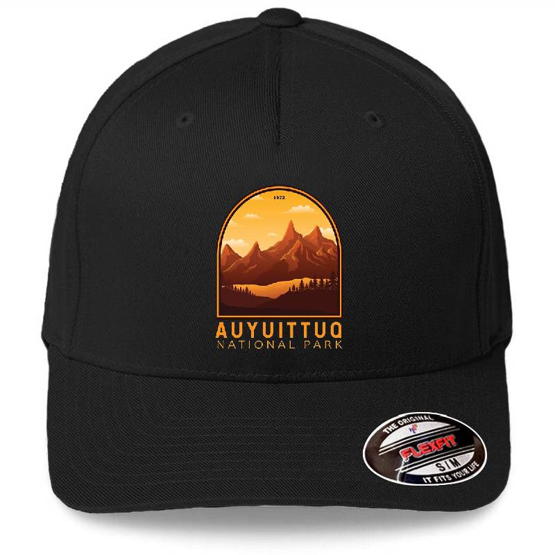 Auyuittuq National Park Canada Emblem Premium Flat Bill Snapback Caps