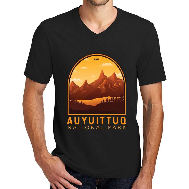 Auyuittuq National Park Canada Emblem Premium Flat Bill Snapback Caps
