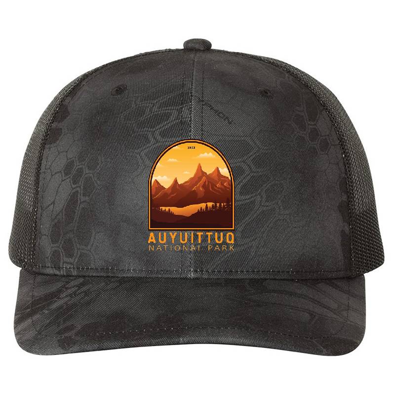 Auyuittuq National Park Canada Emblem Premium Flat Bill Snapback Caps