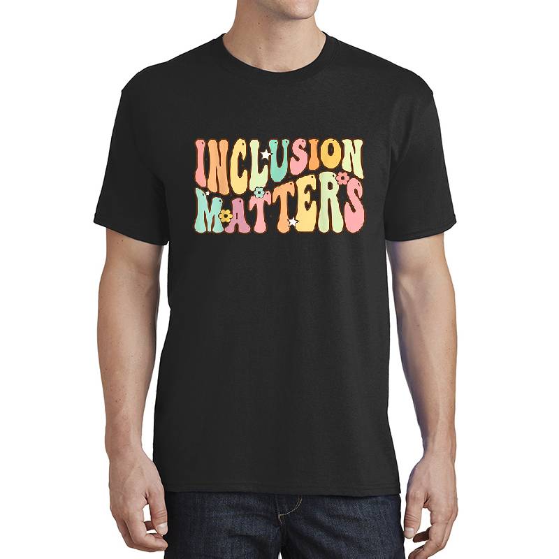 Inclusion Matters Special Education Autism Awareness Teacher Unisex V-Neck T-Shirts
