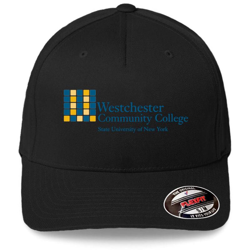 Westchester Community College Flexfit Baseball Cap  Black