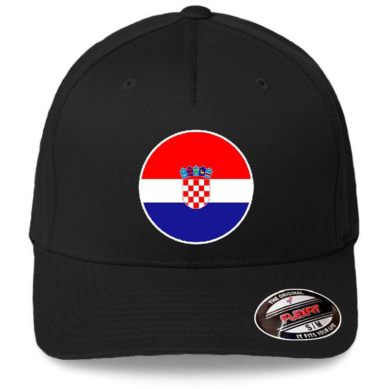 CROATIA FLAG (Flag of Croatia) Premium Flat Bill Snapback Caps