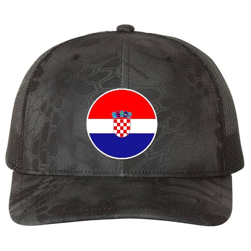 CROATIA FLAG (Flag of Croatia) Premium Flat Bill Snapback Caps